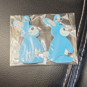 Blue Bunny Kids Earrings - Cute Rabbit Accessories